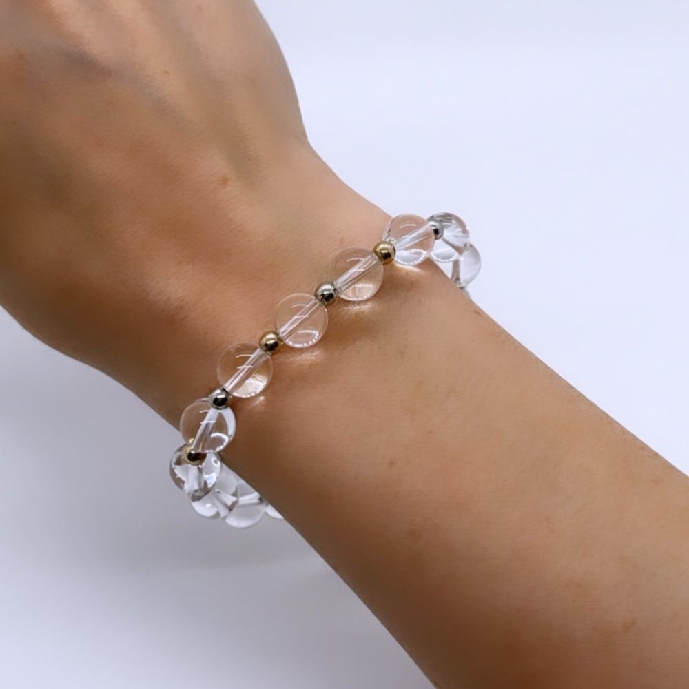 NWT Wool + Pepper Co. Clear Mixed Metals Bracelet